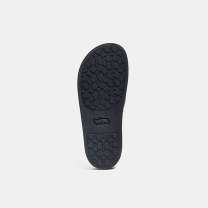 Women's Coach Udele Sport Slide In Signature Canvas Charcoal Black