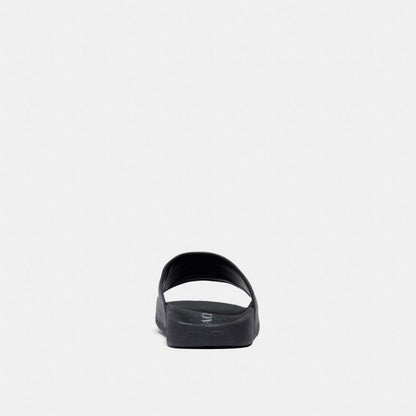 Women's Coach Udele Sport Slide In Signature Canvas Charcoal Black