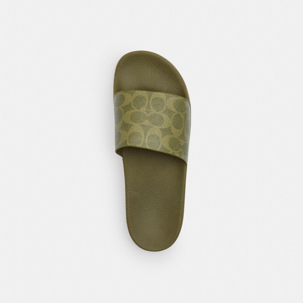 Women's Coach Udele Sport Slide In Signature Canvas Olive