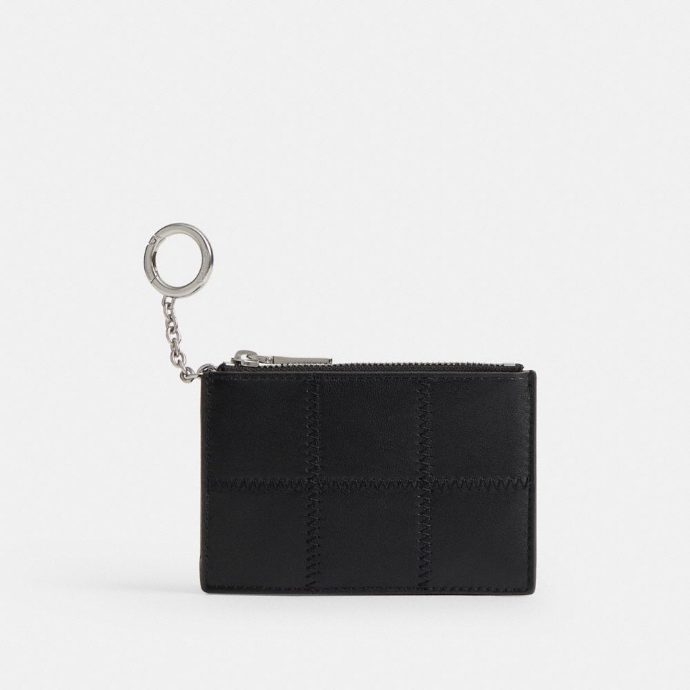 Coach Alter/Ego Zip Card Case With Key Ring Black