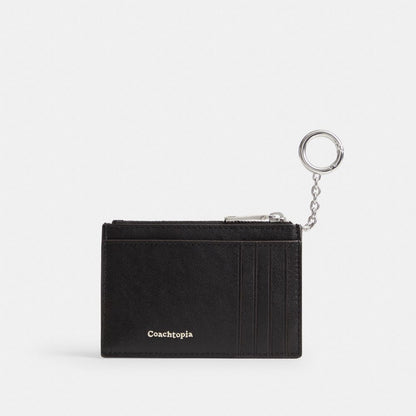 Coach Zip Card Case With Key Ring In Upcrafted Leather Multi 2