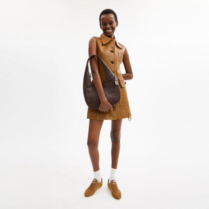 Coach Alter/Ego Crescent Shoulder Bag In Upcrafted Leather Maple