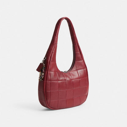 Coach Alter/Ego Crescent Shoulder Bag In Upcrafted Leather Dark Ruby