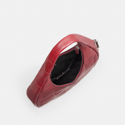 Coach Alter/Ego Crescent Shoulder Bag Dark Ruby