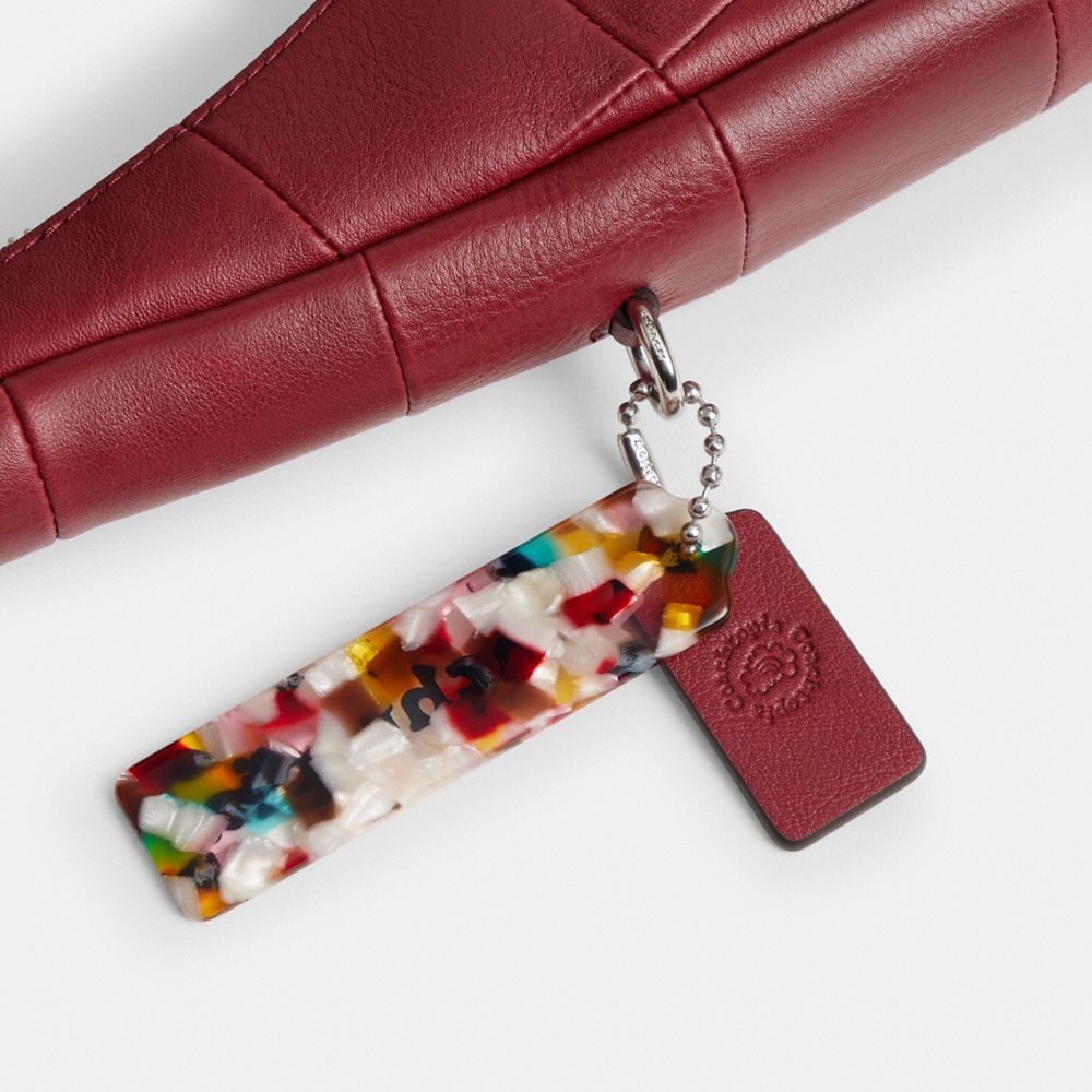 Coach Alter/Ego Crescent Shoulder Bag In Upcrafted Leather Dark Ruby