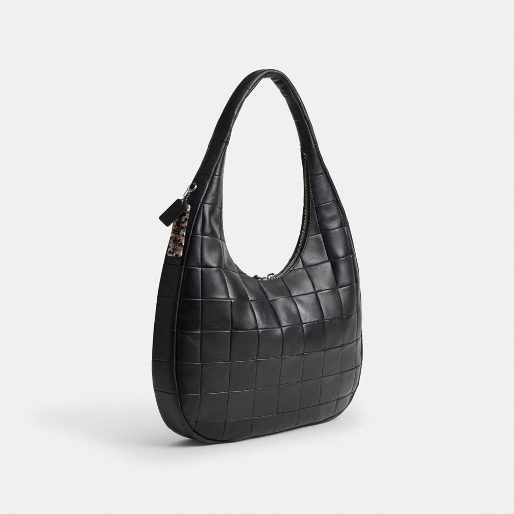 Coach Alter/Ego Large Crescent Shoulder Bag In Upcrafted Leather Black