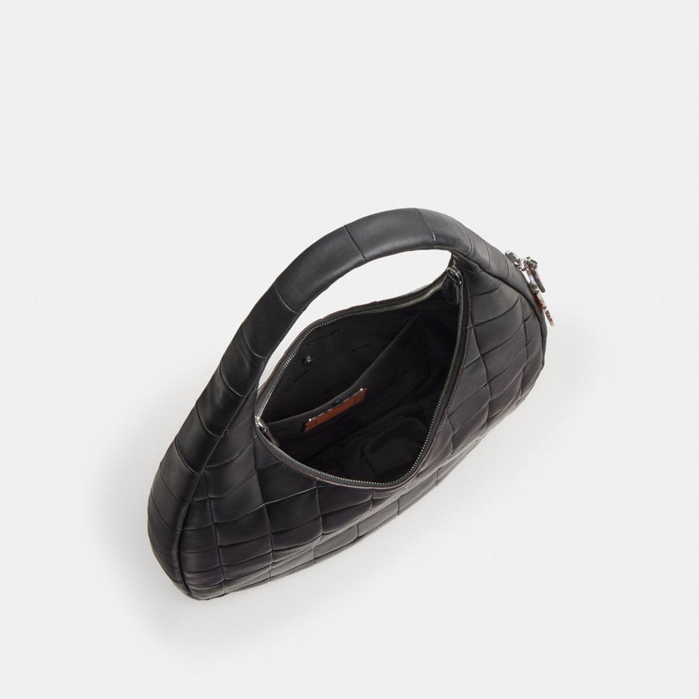 Coach Alter/Ego Large Crescent Shoulder Bag In Upcrafted Leather Black