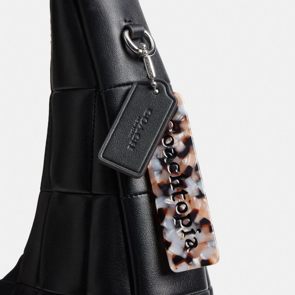 Coach Alter/Ego Large Crescent Shoulder Bag In Upcrafted Leather Black