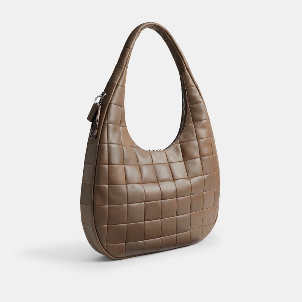 Coach Alter/Ego Large Crescent Shoulder Bag In Upcrafted Leather Dark Stone