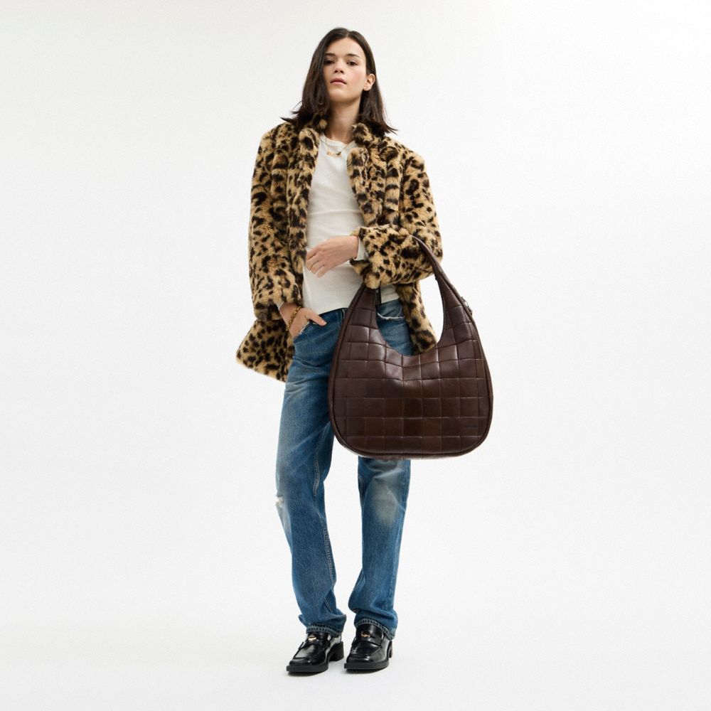 Coach Alter/Ego Large Crescent Shoulder Bag In Upcrafted Leather Maple