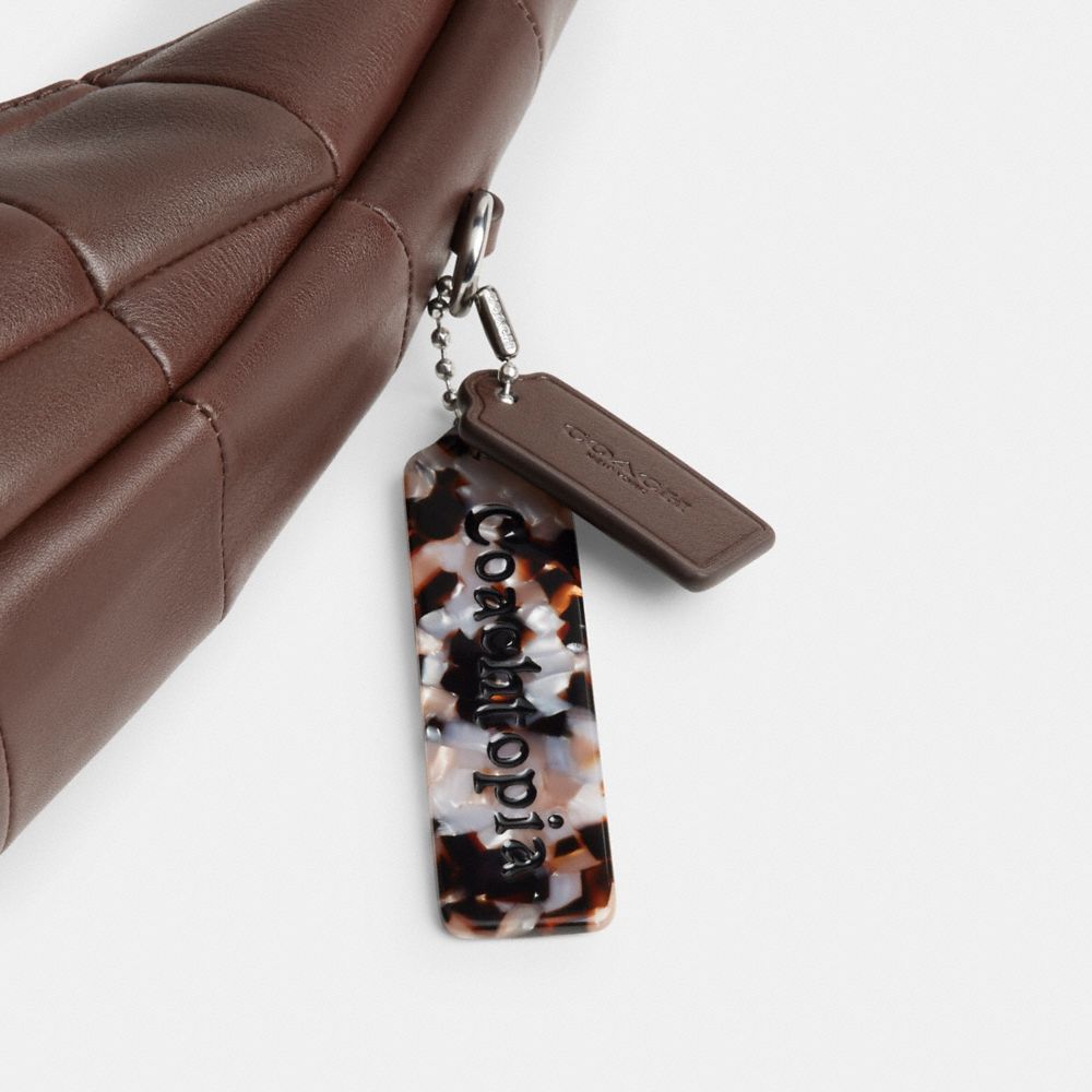 Coach Alter/Ego Large Crescent Shoulder Bag In Checkerboard Upcrafted Leather Maple