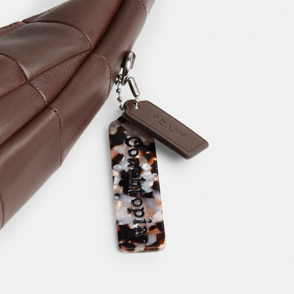 Coach Alter/Ego Large Crescent Shoulder Bag In Checkerboard Upcrafted Leather Maple