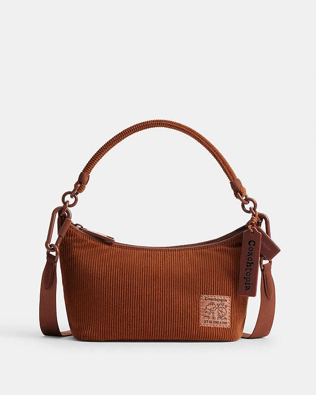 Coachtopia Loop Shoulder Bag In Corduroy Brown Corduroy Brown Corduroy
