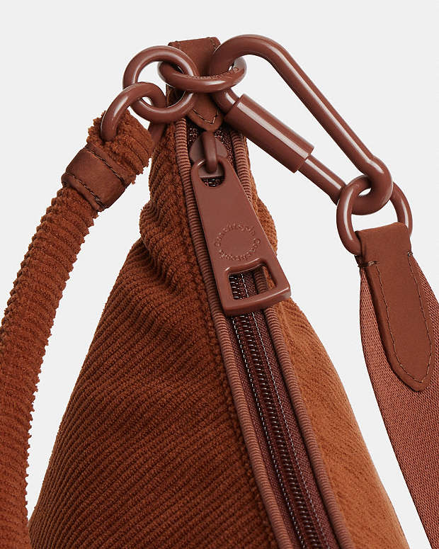Coachtopia Loop Shoulder Bag In Corduroy Brown Corduroy Brown Corduroy