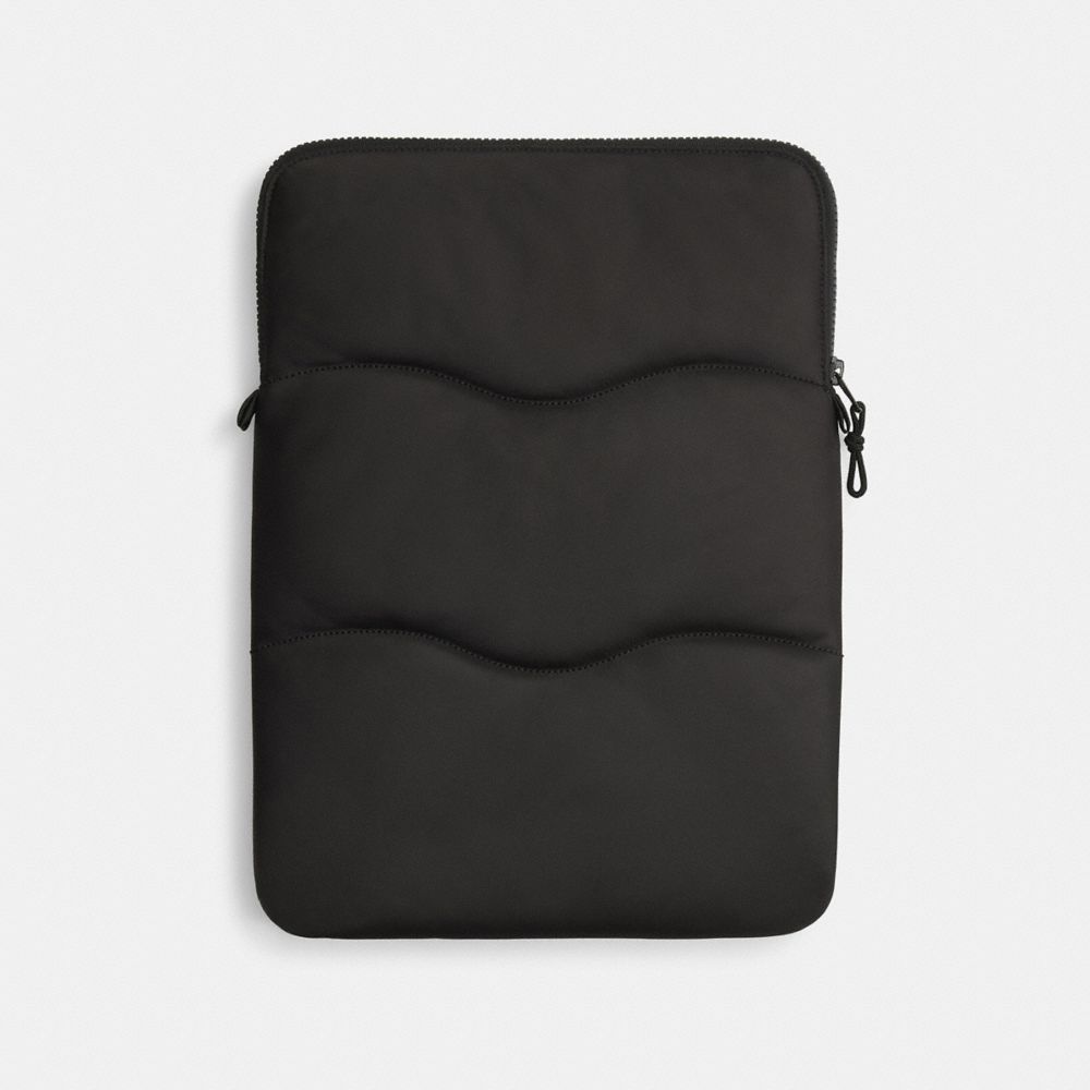 Coach Coachtopia Loop Laptop Sleeve With Wavy Quilting Black 2