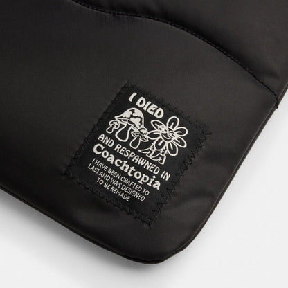 Coach Coachtopia Loop Laptop Sleeve With Wavy Quilting Black 2