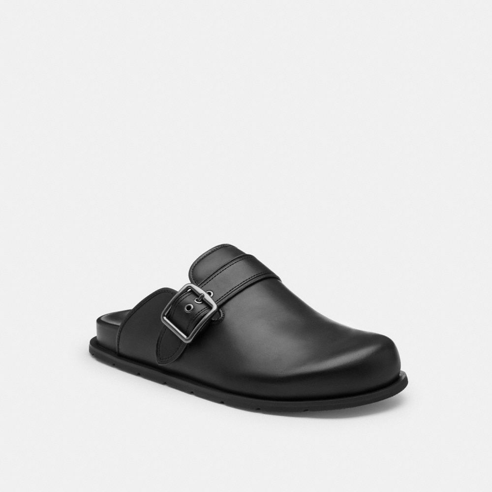 Men's Coach Buckle Clog Black