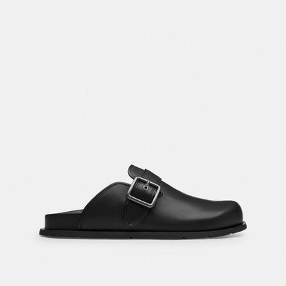 Men's Coach Buckle Clog Black