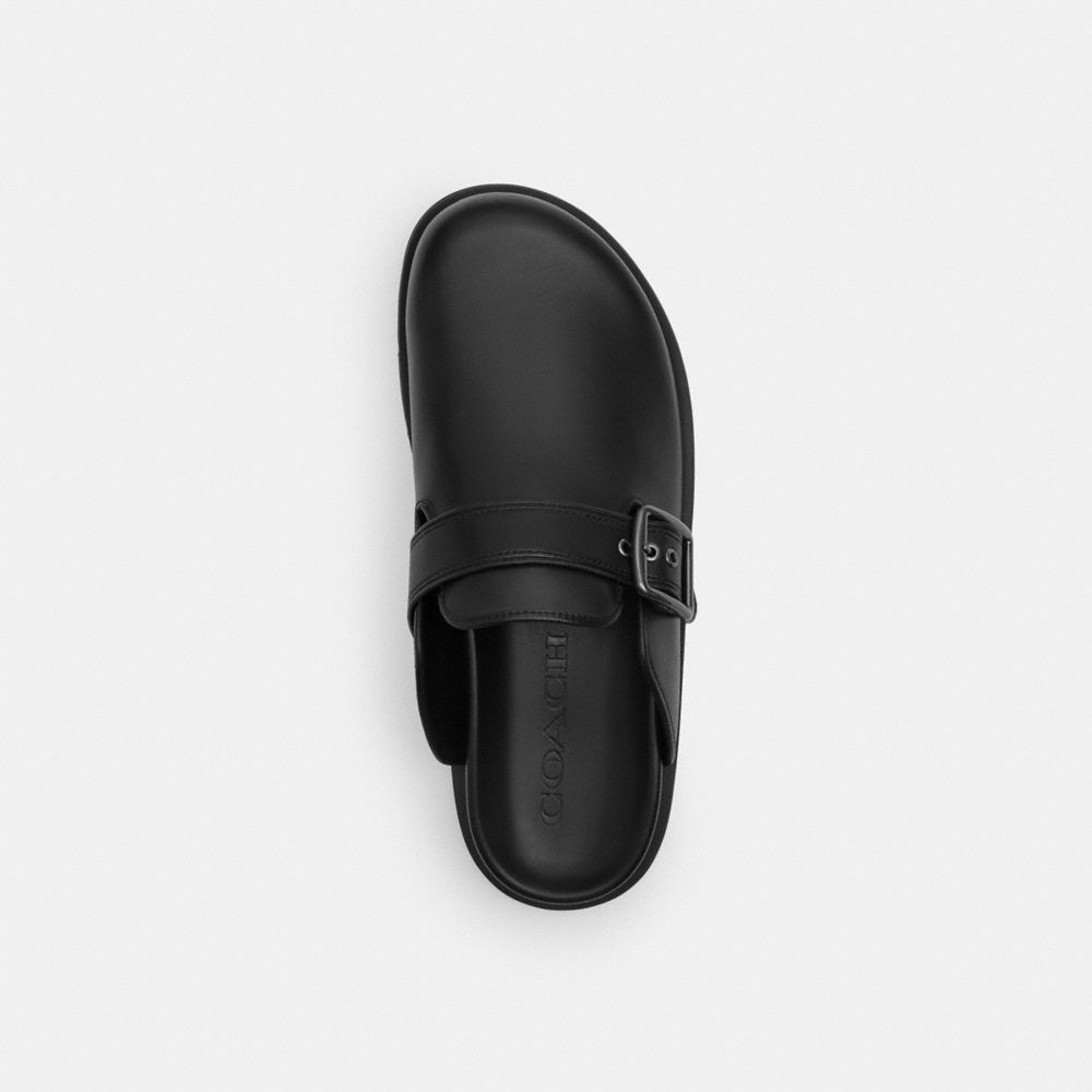 Men's Coach Buckle Clog Black