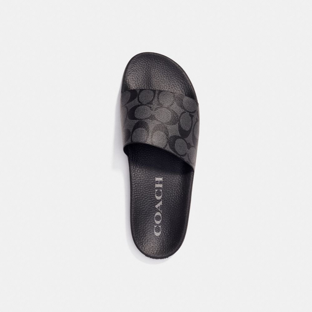 Coach Slide In Signature Canvas Charcoal