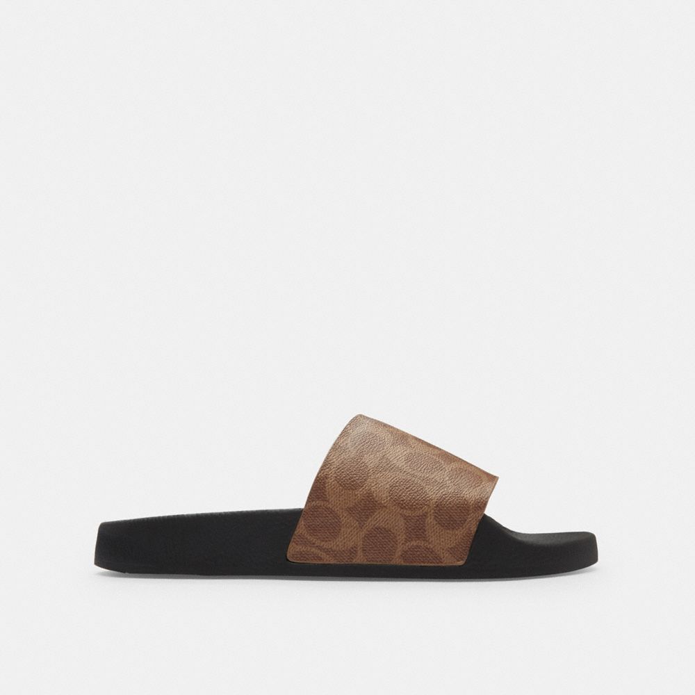 Coach Slide In Signature Canvas Khaki