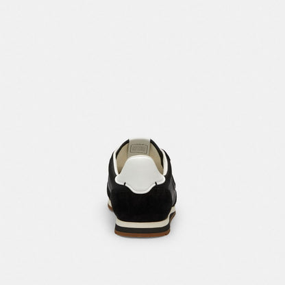 Men's Coach Flat Sneaker Black Optic White