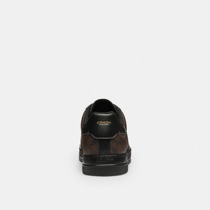 Men's Coach High Line Sneaker In Signature Canvas Walnut & Black