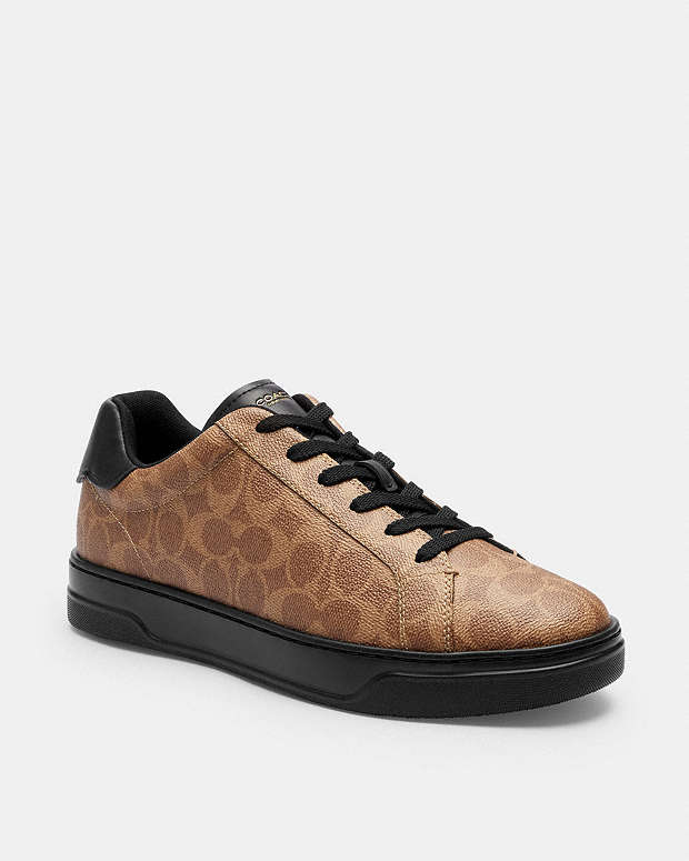 High Line Sneaker In Signature Canvas Khaki-Black Khaki-Black