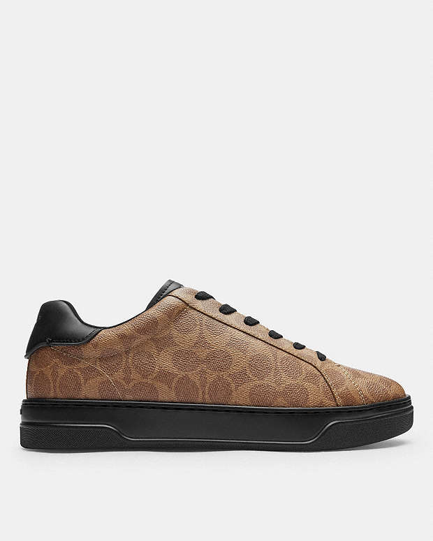 High Line Sneaker In Signature Canvas Khaki-Black Khaki-Black