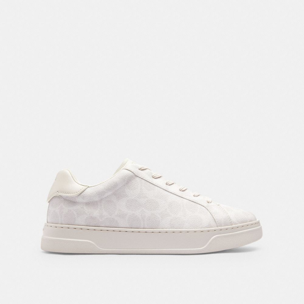 Coach High Line Sneaker In Signature Canvas Off White