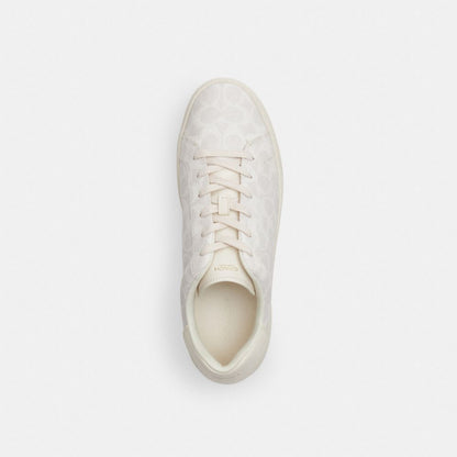 Coach High Line Sneaker In Signature Canvas Off White