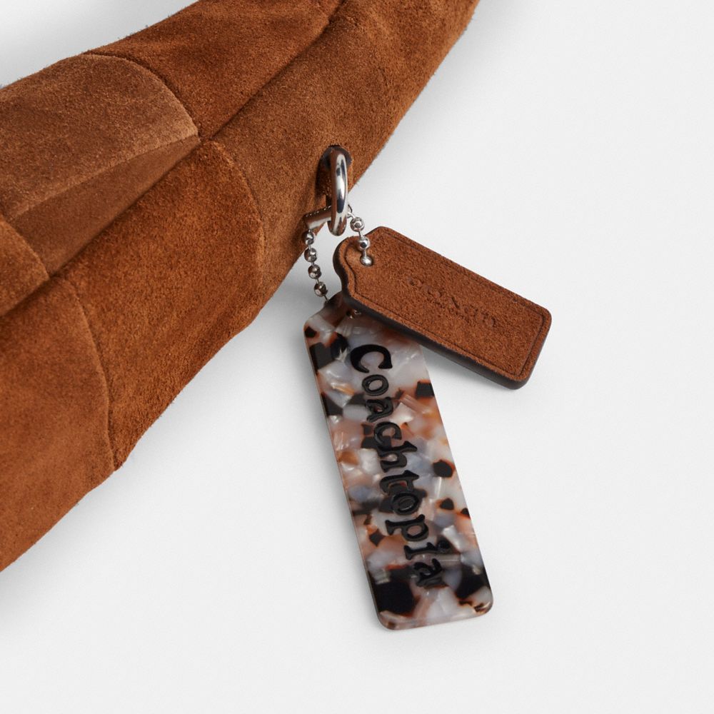 Coach Alter/Ego Large Crescent Shoulder Bag In Upcrafted Suede Warm Brown