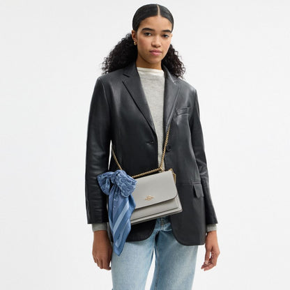 Coach Signature Silk Square Scarf Light Denim