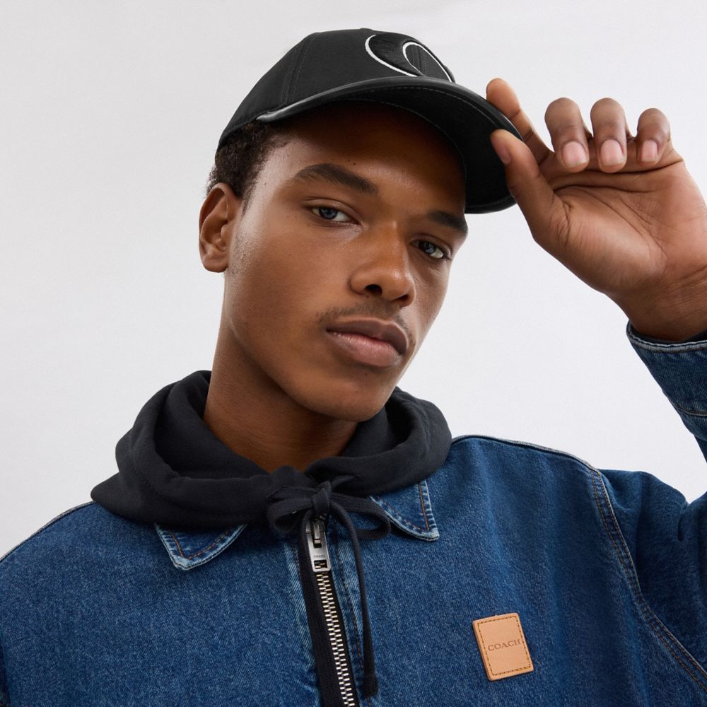 Coach Signature Patch Baseball Hat Black