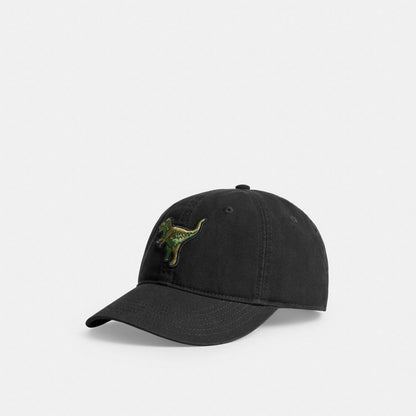 Coach Rexy Patch Baseball Hat Black