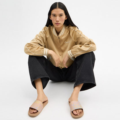 Coach Udele Sport Slide In Signature Canvas Sand Multi