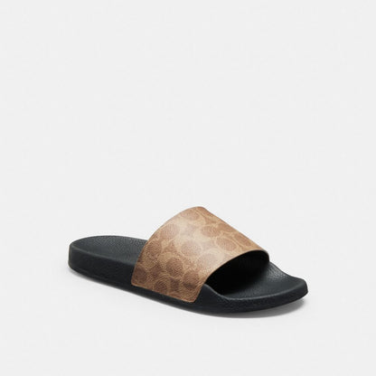 Coach Udele Sport Slide In Signature Canvas Tan
