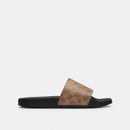 Coach Udele Sport Slide In Signature Canvas Tan
