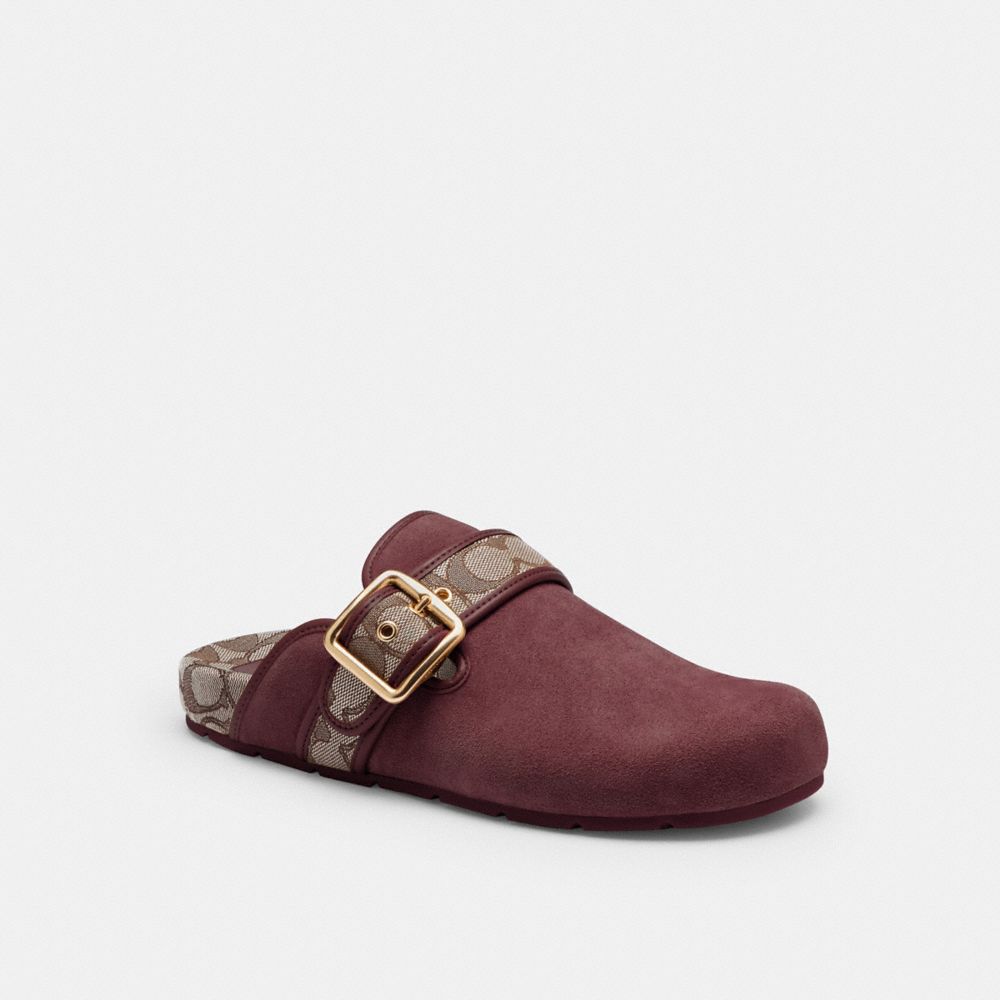 Coach Archival Buckle Clog Merlot
