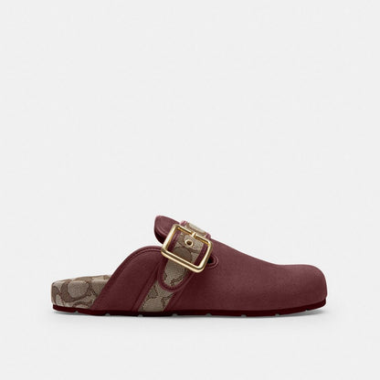 Coach Archival Buckle Clog Merlot