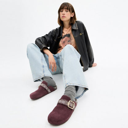 Women's Coach Archival Buckle Clog Merlot