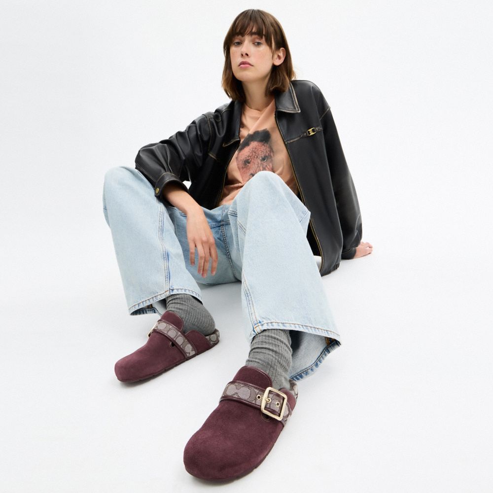 Coach Archival Buckle Clog Merlot