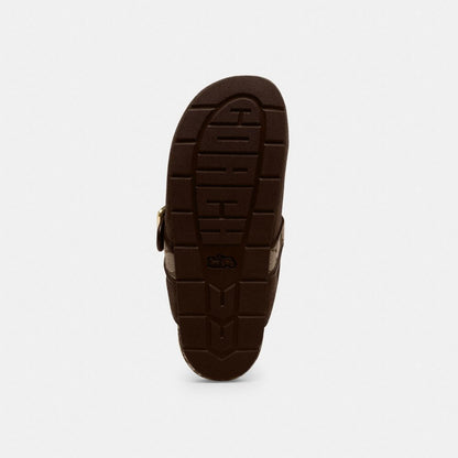 Women's Coach Archival Buckle Clog Oak Chocolate
