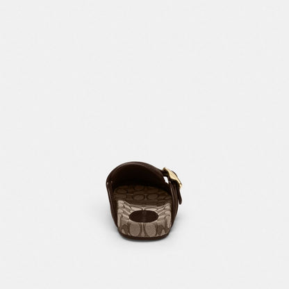 Women's Coach Archival Buckle Clog Oak Chocolate