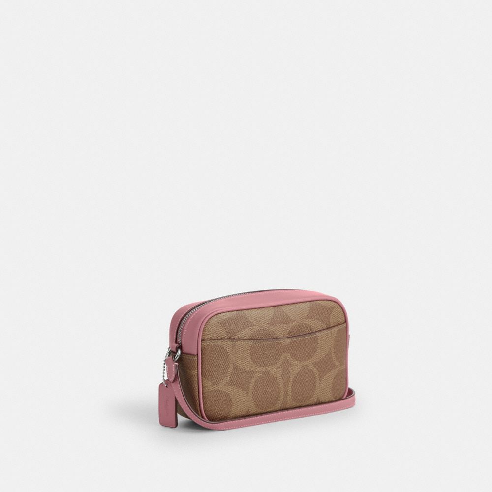 Coach Mini Jamie Camera Bag In Maxi Signature Canvas Sv Tan Dusty Pink