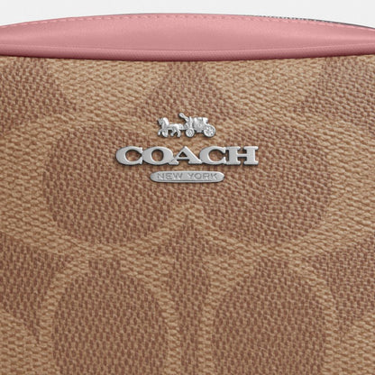 Coach Mini Jamie Camera Bag In Maxi Signature Canvas Sv Tan Dusty Pink