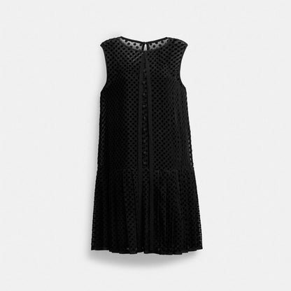 Coach Velvet Burnout Dress Black