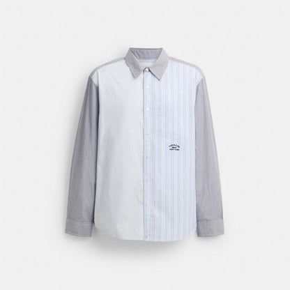 Coach Mashup Stripe Shirt Blue Blue Multi