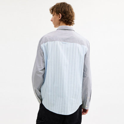 Coach Mashup Stripe Shirt Blue Blue Multi