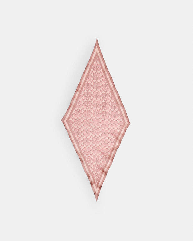Signature Silk Diamond Scarf Silk-Dusty Pink Silk-Dusty Pink